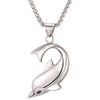 Dolphin Pendant Chain Necklace in Black Gold or Silver-Necklaces-Innovato Design-Silver-Innovato Design