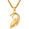 Dolphin Pendant Chain Necklace in Black Gold or Silver-Necklaces-Innovato Design-Gold-Innovato Design