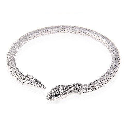 Silver Plated Choker Snake Necklace-Necklaces-Innovato Design-Innovato Design