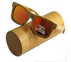 Men's Luxury Wooden Polarized Sunglasses in 14 Colors-wooden sunglasses-Innovato Design-red with round box-Innovato Design