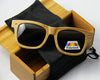Men's Luxury Wooden Polarized Sunglasses in 14 Colors-wooden sunglasses-Innovato Design-smoke with squarebox-Innovato Design