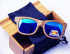 Men's Luxury Wooden Polarized Sunglasses in 14 Colors-wooden sunglasses-Innovato Design-blue with square box-Innovato Design