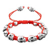 Handmade Skull Beaded Rope Bohemian Bracelet-Skull Bracelet-Innovato Design-Red-Innovato Design