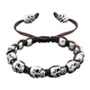 Handmade Skull Beaded Rope Bohemian Bracelet-Skull Bracelet-Innovato Design-Pink-Innovato Design