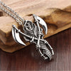 Stainless Steel Double Scythe Grim Reaper Pendant Necklace-Necklaces-Innovato Design-Innovato Design