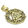 Gold & Silver Viking Valknut Pendant with Chain Necklace-Necklaces-Innovato Design-20 inch-Silver-Innovato Design