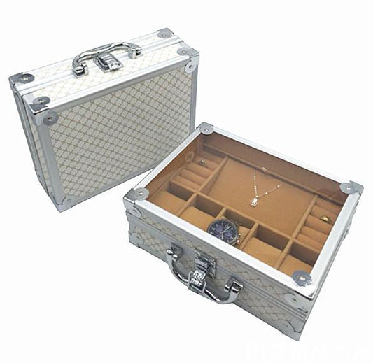 Luxury Silver Aluminum Watch and Jewelry Storage Suitcase-Watch Box-Innovato Design-Innovato Design