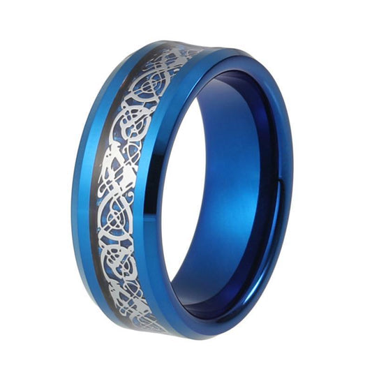 Blue Dragon Tungsten Carbide Ring-Rings-Innovato Design-5-Innovato Design