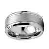 8mm Brushed Two Grooved Tungsten Carbide Wedding Ring-Rings-Innovato Design-Black-5-Innovato Design