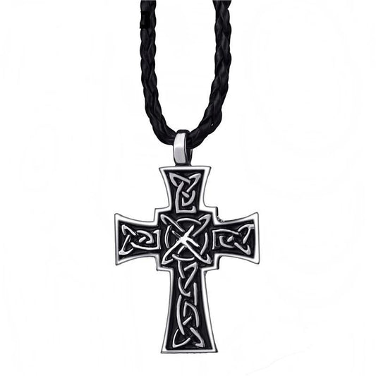 Celtic Knot Cross Silver Tone Pewter Pendant-Necklaces-Innovato Design-Innovato Design