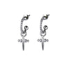 Small Luxury Cross Hoop Earrings in 2 Colors-Earrings-Innovato Design-Silver-Innovato Design