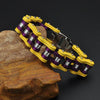 4 Tones Motorcycle Chain Stainless Steel Bangle Bracelet-Bracelets-Innovato Design-Yellow & Purple-Innovato Design