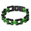 4 Tones Motorcycle Chain Stainless Steel Bangle Bracelet-Bracelets-Innovato Design-Green-Innovato Design