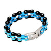 4 Tones Motorcycle Chain Stainless Steel Bangle Bracelet-Bracelets-Innovato Design-Blue-Innovato Design