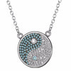 Zirconia Yin Yan Balance Pendant Necklace-Necklaces-Innovato Design-Blue & White-Innovato Design