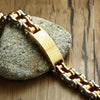 Lord's Prayer Cross Biker Chain Bracelet Stainless Steel-Bracelets-Innovato Design-Innovato Design
