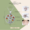 Red Cubic Zirconia Tree of Life Pendant Necklace-Necklaces-Innovato Design-Innovato Design