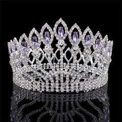 Baroque Fashion Tiaras and Crowns for Him or Her-Crowns-Innovato Design-Silver Purple-Innovato Design