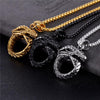 Steel Skeletal Type Dragon Ring Pendant Necklace-Necklaces-Innovato Design-Silver-Innovato Design
