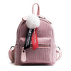 Ribbon Hairball Corduroy 20 Litre Backpack-corduroy backpacks-Innovato Design-Pink-Innovato Design