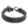 Antique Black Stainless Steel Viking Wolf Chain Bracelet-Bracelets-Innovato Design-Innovato Design