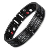 Black Titanium Magnetic Carbon 4 Elements Carbon Fiber Bracelet-Bracelets-Innovato Design-Black-Innovato Design