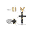 Three Tone Cross Pendant with Punk Byzantine Necklace-Necklaces-Innovato Design-Innovato Design
