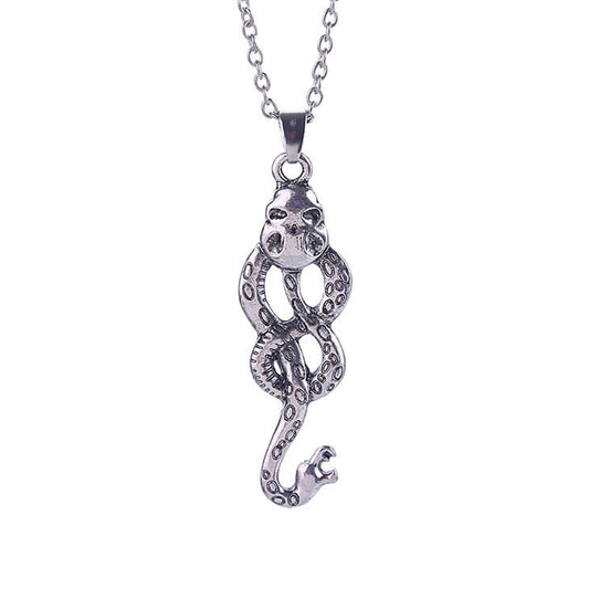Men's Sterling Silver Snake Necklace Pendant-Necklaces-Innovato Design-Innovato Design