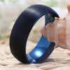 8mm Classic Blue and Black-Plated Tungsten Fashion Wedding Ring-Rings-Innovato Design-6-Innovato Design