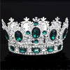 Luxury Royal Queen Crown for Prom or Wedding-Crowns-Innovato Design-Silver Green-Innovato Design