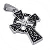 Irish Celtic Cross with Zirconia Pendant Necklace-Necklaces-Innovato Design-Innovato Design