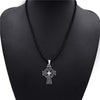 Irish Celtic Cross with Zirconia Pendant Necklace-Necklaces-Innovato Design-Innovato Design