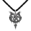 Men's Nordic Viking Odin's Raven Amulet Pendant Necklace-Necklaces-Innovato Design-Leather-Innovato Design
