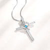 Silver Heart Infinity Symbol Cross Pendant with Crystals Necklace-Necklaces-Innovato Design-14-Innovato Design