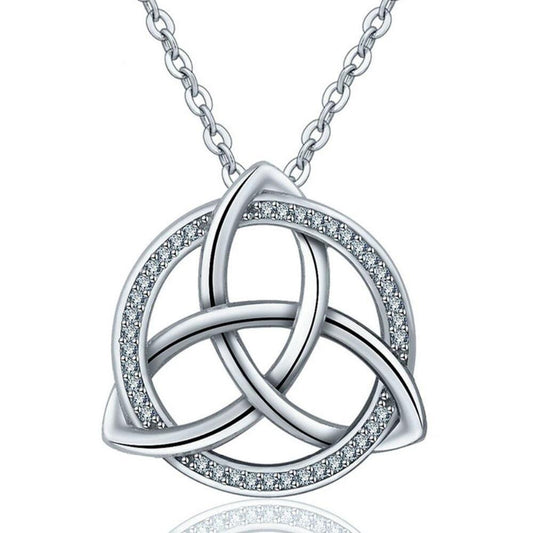 Celtic Triquetra / Trinity Knot 925 Sterling Silver Pendant Necklace-Necklaces-Innovato Design-18 inch-Innovato Design