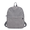 Corduroy Medium Size Schoolbag in 5 Colors-corduroy backpacks-Innovato Design-Gray-Innovato Design