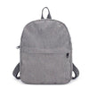 Corduroy Medium Size Schoolbag in 5 Colors-corduroy backpacks-Innovato Design-Black-Innovato Design