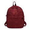 Corduroy Medium Size Schoolbag in 5 Colors-corduroy backpacks-Innovato Design-Red-Innovato Design