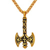 Viking Axe with Triquetra Design in Gold or Silver-Necklaces-Innovato Design-Gold-Innovato Design