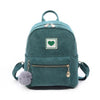 Corduroy Cute Love 20 to 35 Litre Backpack-corduroy backpacks-Innovato Design-Green-Innovato Design