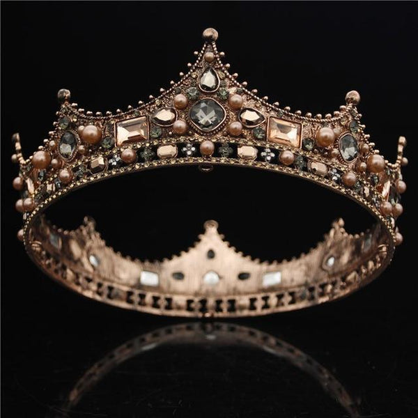 Queen & King Tiara Crown for Prom or Wedding-Crowns-Innovato Design-Bronze-Innovato Design