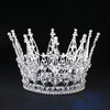 King & Queen Tiara Rhinestones Crown for Wedding or Prom-Crowns-Innovato Design-Silver-Innovato Design