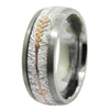 Tungsten with Meteorite Inlay Gold Arrow Wedding Band-Rings-Innovato Design-6-8mm-Innovato Design