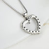 Cubic Zirconia Heart 925 Sterling Silver Fashion Pendant Necklace-Necklaces-Innovato Design-Innovato Design
