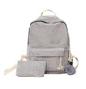 Corduroy Fashion Backpack for School or Everyday Use-corduroy backpacks-Innovato Design-Gray-Innovato Design