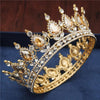 Royal Queen & King Tiaras and Crowns for Wedding, Pageant Prom-Crowns-Innovato Design-Gold Yellow-Innovato Design