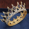 Royal Queen & King Tiaras and Crowns for Wedding, Pageant Prom-Crowns-Innovato Design-Gold Purple-Innovato Design