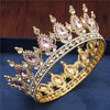 Royal Queen & King Tiaras and Crowns for Wedding, Pageant Prom-Crowns-Innovato Design-Gold Pink-Innovato Design