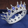 Royal Queen & King Tiaras and Crowns for Wedding, Pageant Prom-Crowns-Innovato Design-Silver Blue-Innovato Design