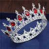 Royal Queen & King Tiaras and Crowns for Wedding, Pageant Prom-Crowns-Innovato Design-Silver Red-Innovato Design